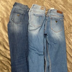 3 pairs of Guess Power Skinny Jeans